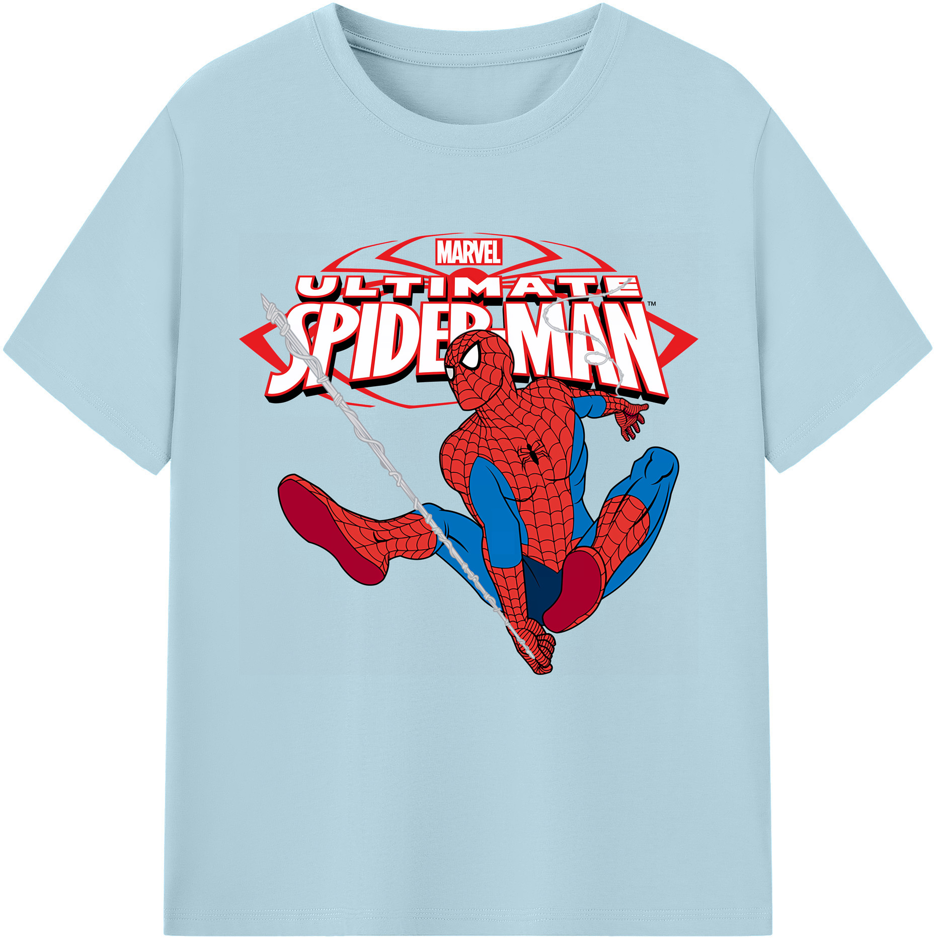 （画像用） Spider Man スパイダーマン 綿100％半袖Tシャツ（フロントプリント）